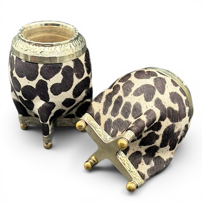 IMPERIAL C/PELO ANIMAL PRINT CON BASE COMPLETA DE ALPACA Y BOLITAS DE BRONCE (NACIONAL)