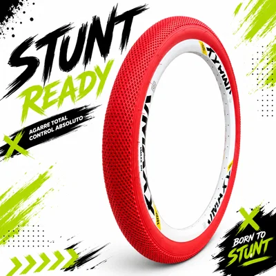 CUBIERTA 26X2.50 STUNT COLOR ROJA