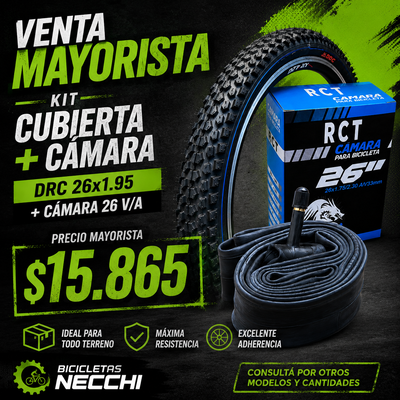 CUBIERTA DRC 26X195 + CAMARA