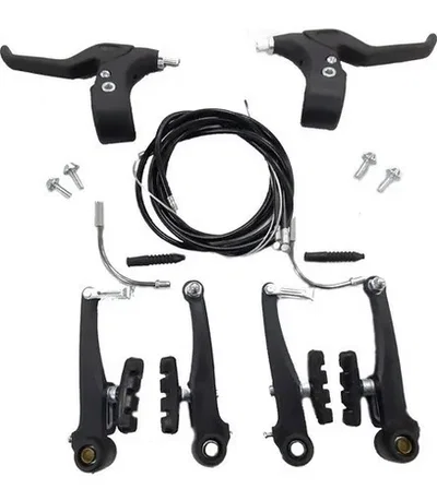 CONJUNTO DE FRENO V-BRAKES PLASTICO CON MANIJAS ZEST