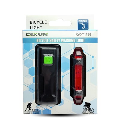 CONJUNTO DE LUCES DELANTERA Y TRASERA CON CARGA USB