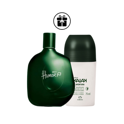 Mini perfume Humor Paz masculino 25 ml + Desodorante Kaiak Aventura