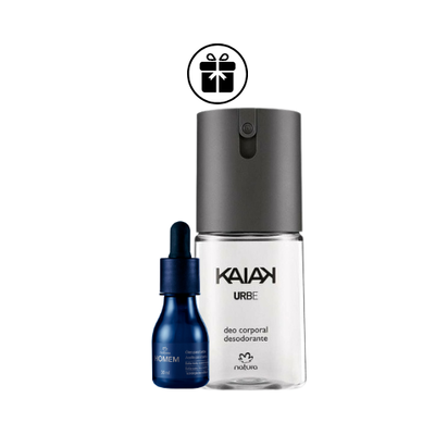Oleo hidratante para barba Homen + Deo corporal Kaiak Urbe