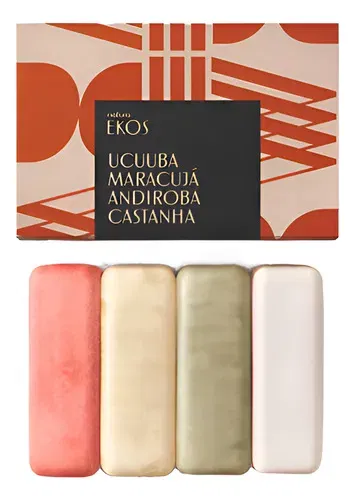 Jabones en barra Ekos: Ucuuba, Maracujá, Andiroba y Castaña