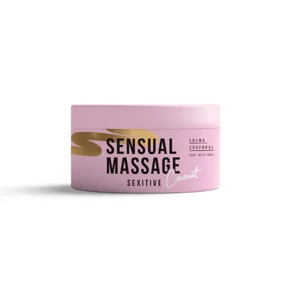  Crema Corporal Sensual Massage Coconout 200g Sexitive