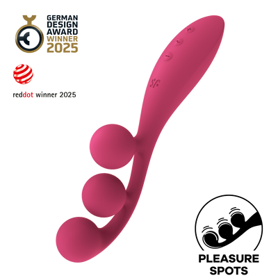 Tri Ball 1 estimulador triple clitorial, vaginal y anal con carga USB