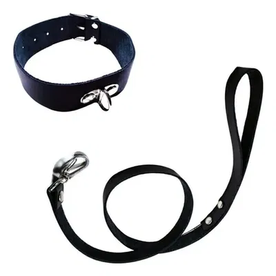 Collar de charol negro