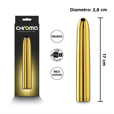Vibrador rígido dorado