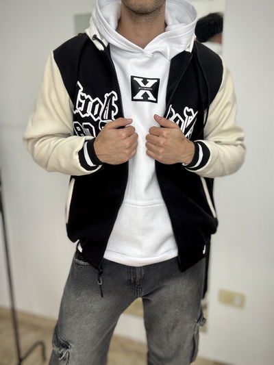 Campera Universitaria NY Negra