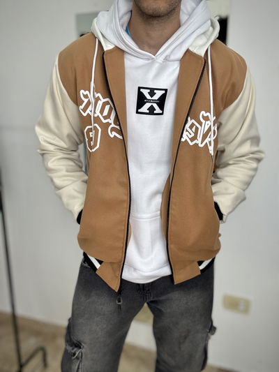 Campera Universitaria NY Camel