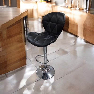 Banqueta hexagonal eco-cuero negra