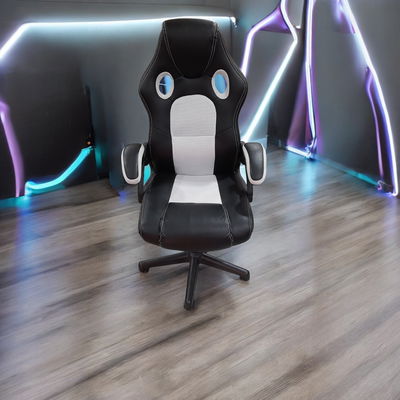 Sillón GAMER con apoyabrazos y reg. de altura (negro y gris)