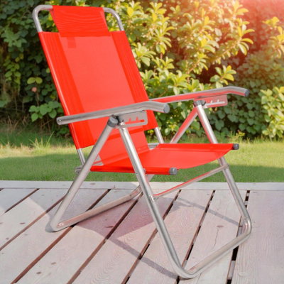 REPOSERA PLEG. 5 POS. C/ COVERSOL CAÑO ALUM. 1 1/4" HASTA 130KG APOYABRAZOS CAÑO