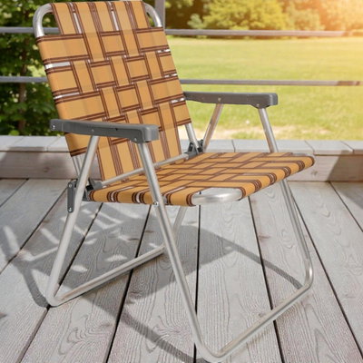 SILLON PLEG. 1 POS. C/CINTAS CAÑO ALUM 7/8 APOYABRAZOS PLASTICO