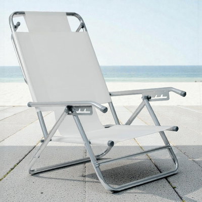 REPOSERA PLAYERA BAJA 5 POS. C/COVERSOL CAÑO ALUM. 7/8 APOYABRAZOS ALUM. 