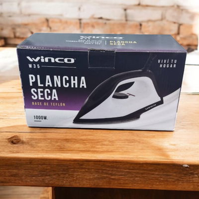 Plancha seca WINCO W35 1000W regulador de temp. / base de teflón 