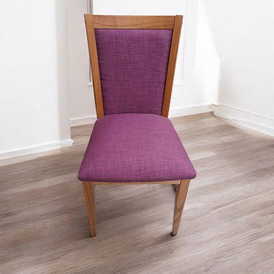 Silla GENOUD CAMILA roble tapizado violeta x6