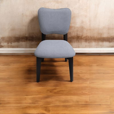 Silla GENOUD FRIDA WENGUE tapizado gris claro