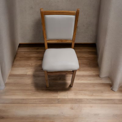 Silla OLIVIA roble tapizado beige/crudo