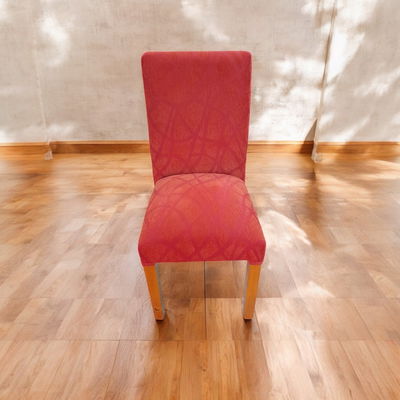 Silla tapizada roja x6