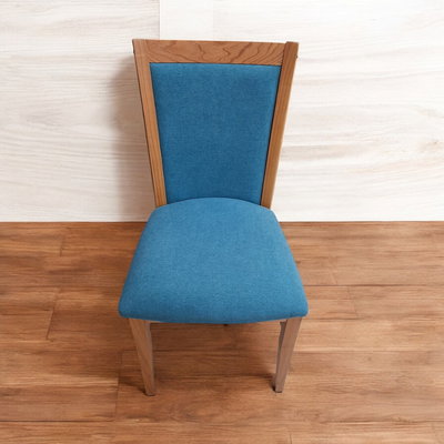 Silla GENOUD CAMILA roble tapizado turquesa x6