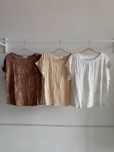 Blusa lino brillitos