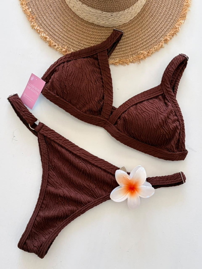 Bikini triangulito chocolate reforzada