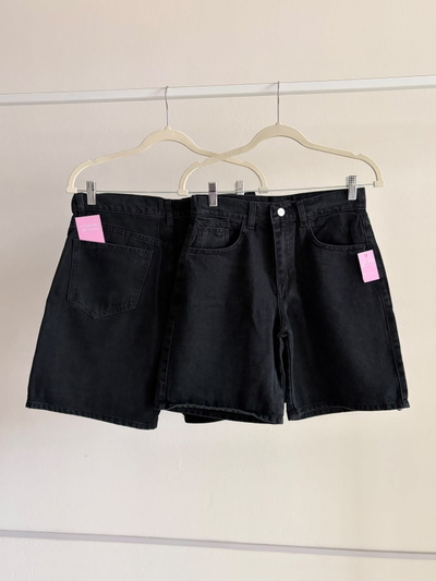 Bermuda jean negro 