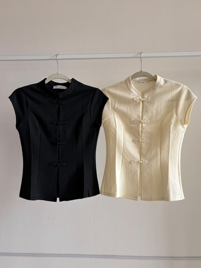 Blusa/chaleco Napoleón elastizada 
