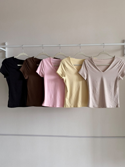 Mangas cortas modal soft escote v