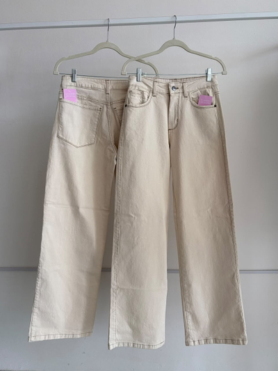 Jean wide leg elastizado natural
