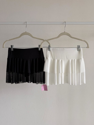 Short pollera volados tul
