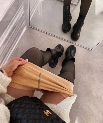 Calza panty termica efecto piel