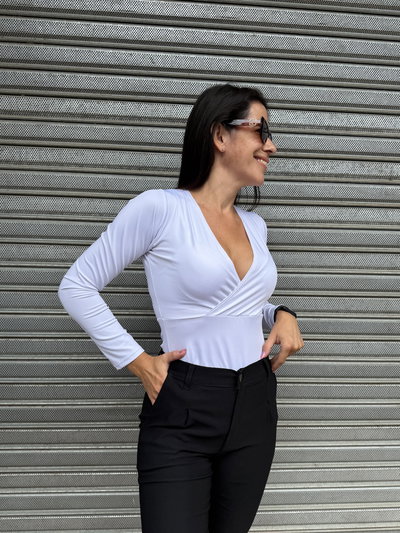 Body escote cruzado