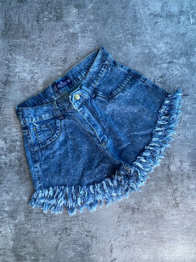 Short mom stone strass