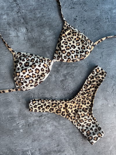 Bikini California Print Camel