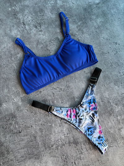Bikini ensamblada azul