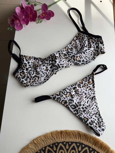 Bikini Luciana print marrón 