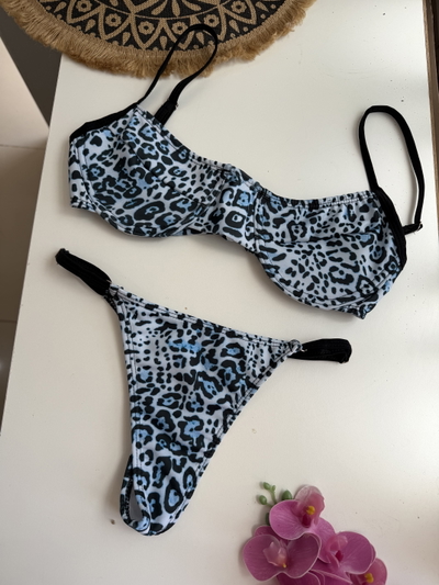 Bikini Luciana print azul