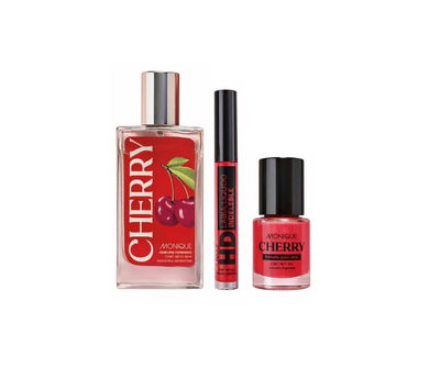 Perfume Femenino Monique Cherry 50ml+ Esmalte Cherry+ Labial