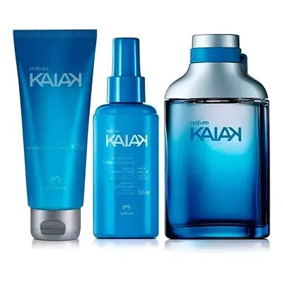 Perfume Masculino Kaiak Clásico+ Body Splash+ Crema Post Sol