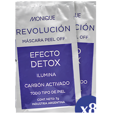 Monique REVOLUCIÓN Monique Máscara Peel off 8 sobres 7 gr c/u