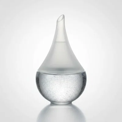 Perfume Violette con glitters en tonos plateados 