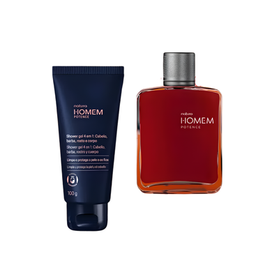 Kit Masculino Homem Potence Eau de Parfum + gel de ducha