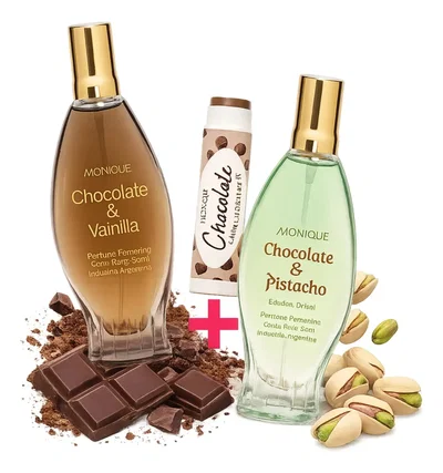 Perfume Femenino Chocolate+ Pistacho+ Bálsamo Monique Js