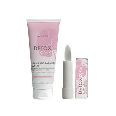 Set Detox piel sensible Hidratante + bálsamo para labios con ácido hialuronico 