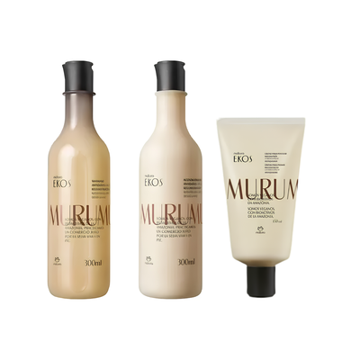 Kit Capilar Muru muru Shampoo + Acond + Crema para peinar Natura 