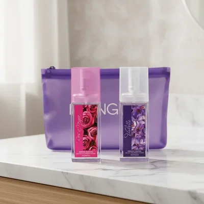 Kit Perfume Violette 50ml+ Rosa Negra 50ml+ Neceser Monique Arnold 