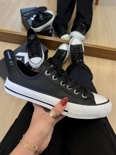 CONVERSE ALL STAR - NEGRAS CUERO