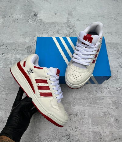 ADIDAS FORUM WHITE & RED